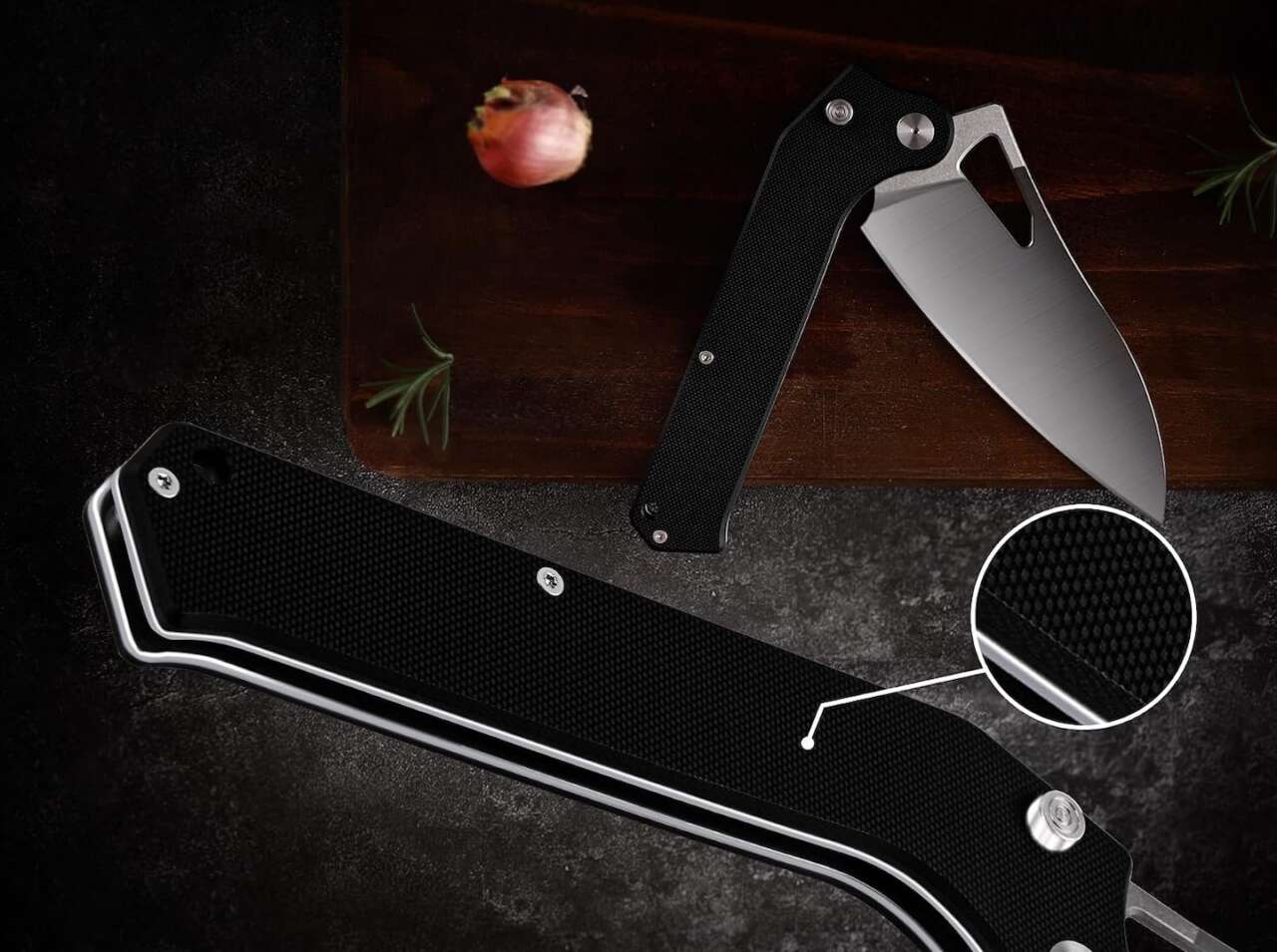 TACRAY Folding Kitchen Chef Knife