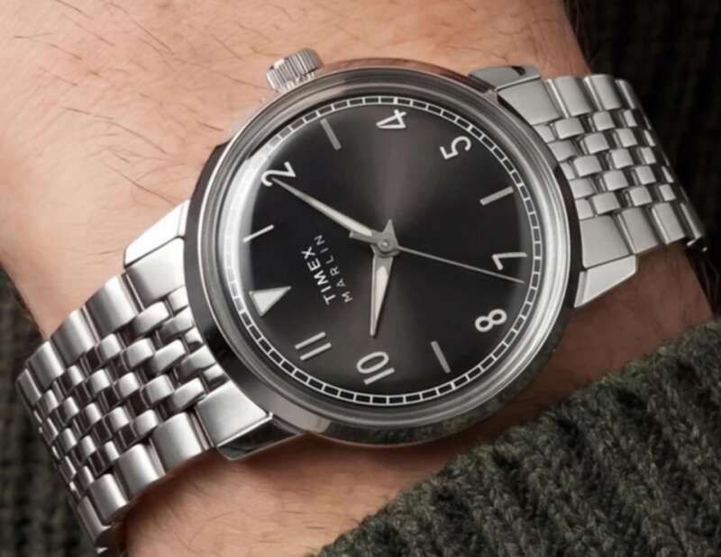 Timex Marlin Quartz 34mm Stainless Steel Bracelet Watch