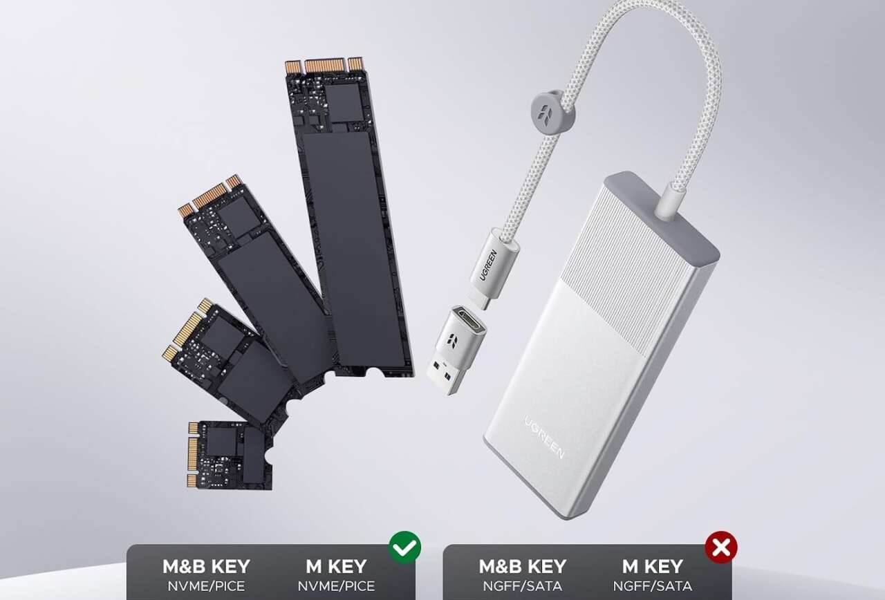 UGREEN M.2 NVMe SSD Enclosure Aluminum 5