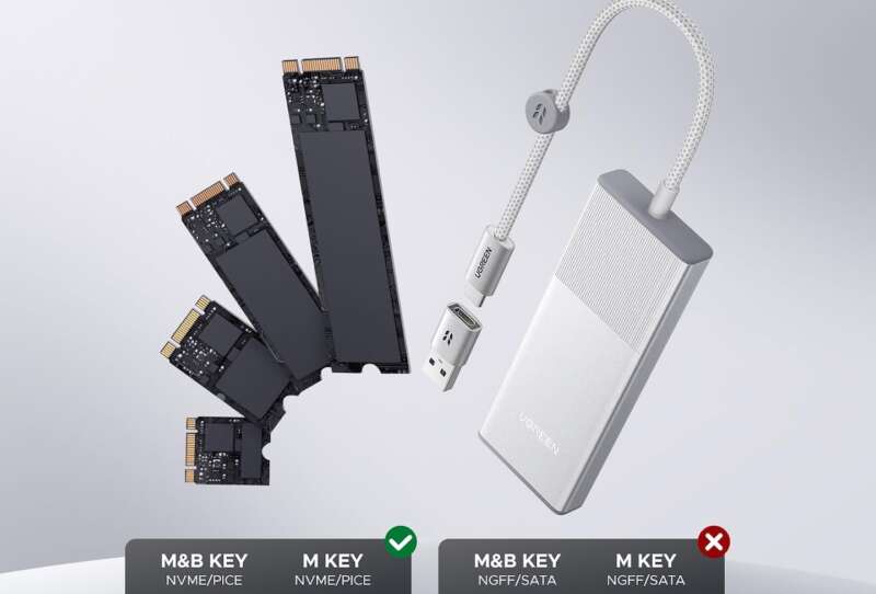 UGREEN M.2 NVMe SSD Enclosure Aluminum 5