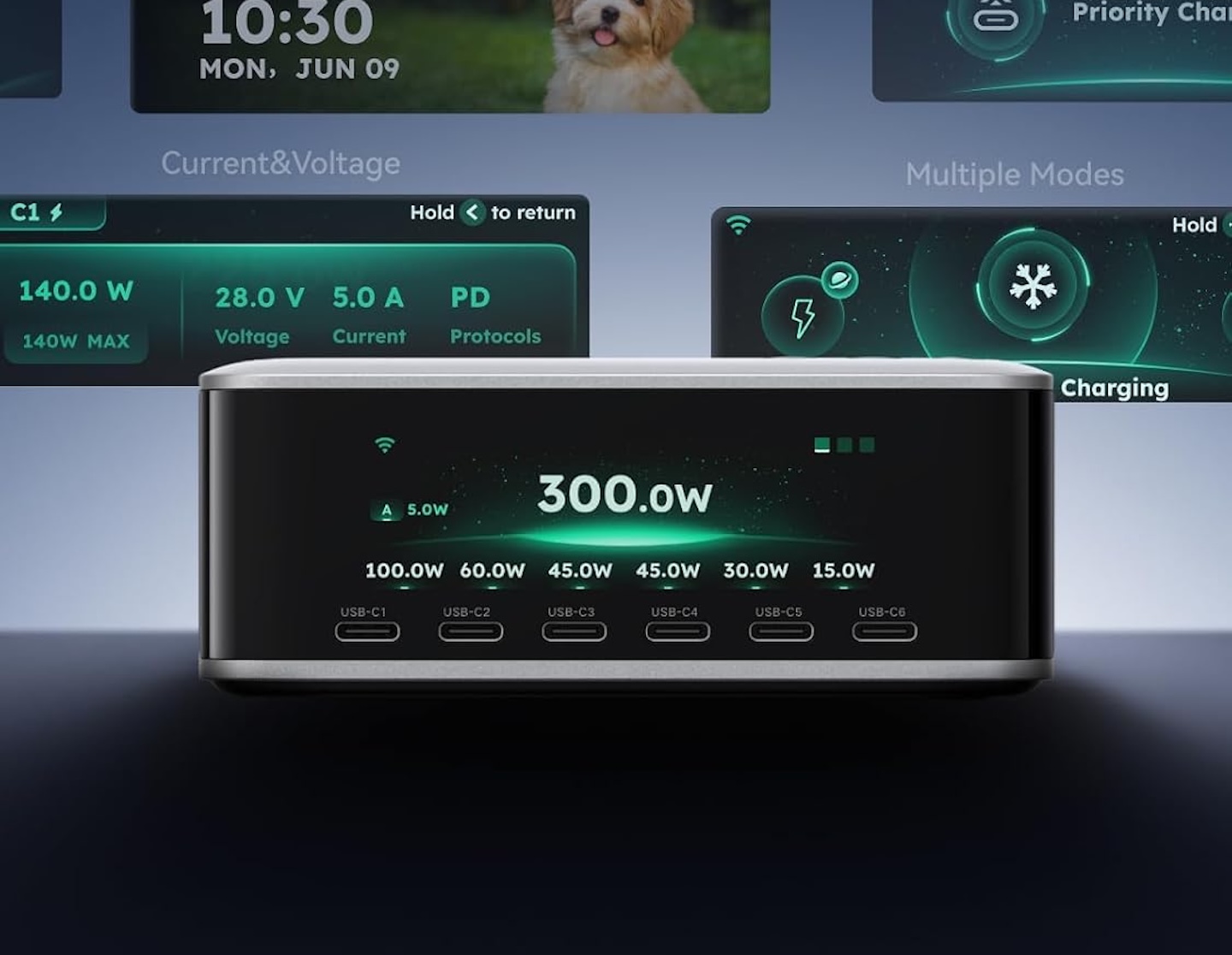 UGREEN Nexode Pro 300W Charging Station with Smart Display