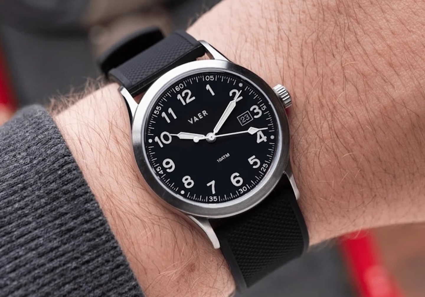 Vaer S3 Calendar Field Black 36mm