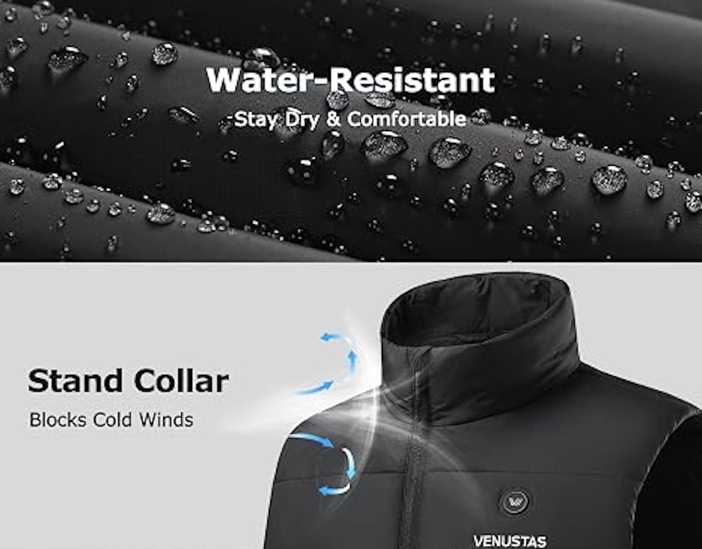 Venustas Men's USB-C Compatible Heated Vest