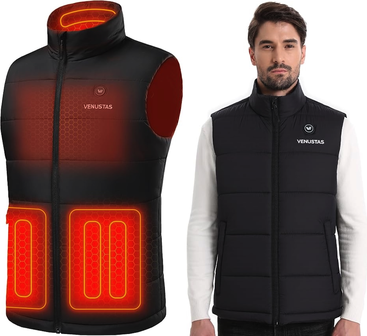 Venustas Men's USB-C Compatible Heated Vest
