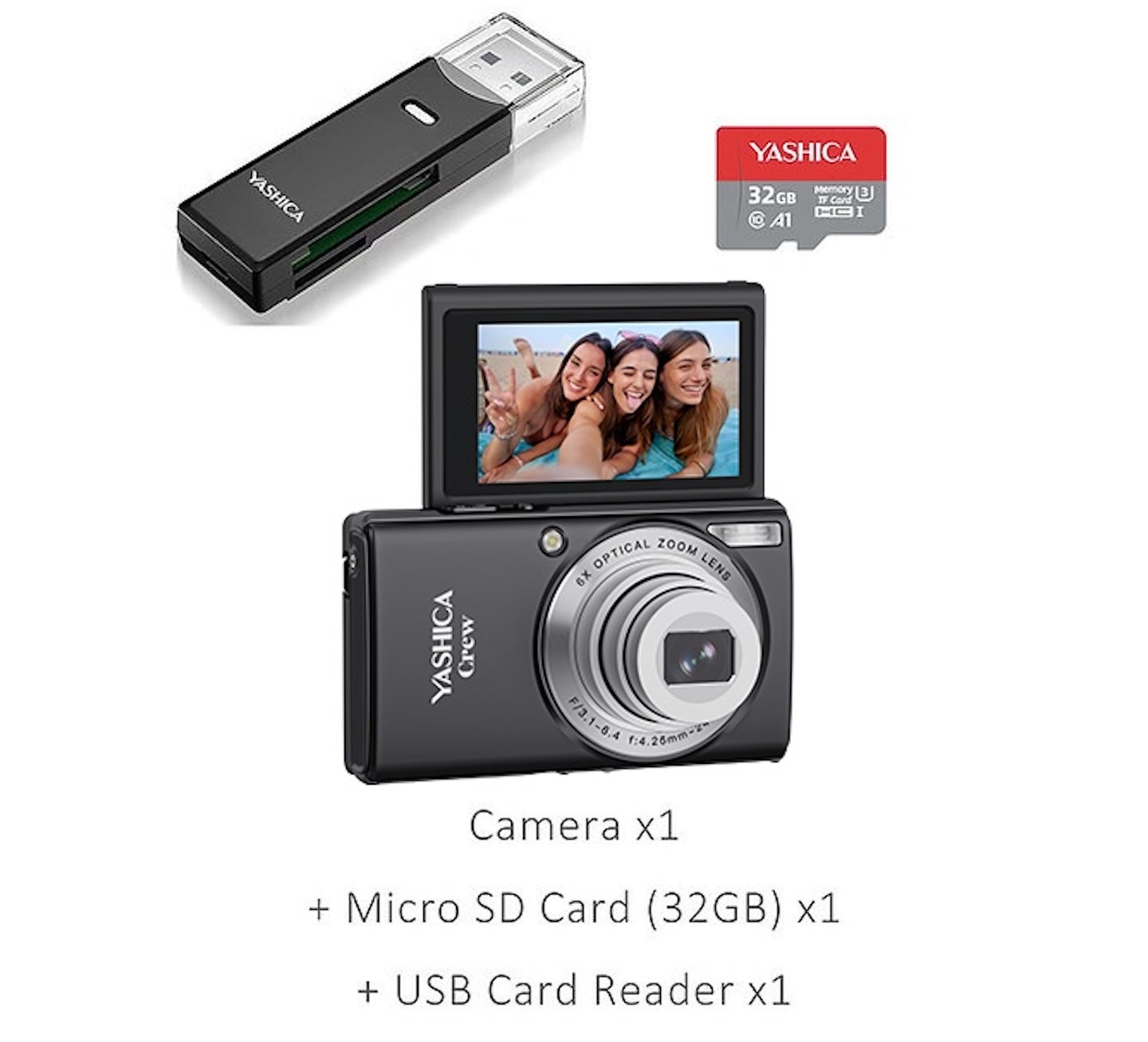 YASHICA Crew Digital Camera Black SKU- YAS-DGCCRE-BK