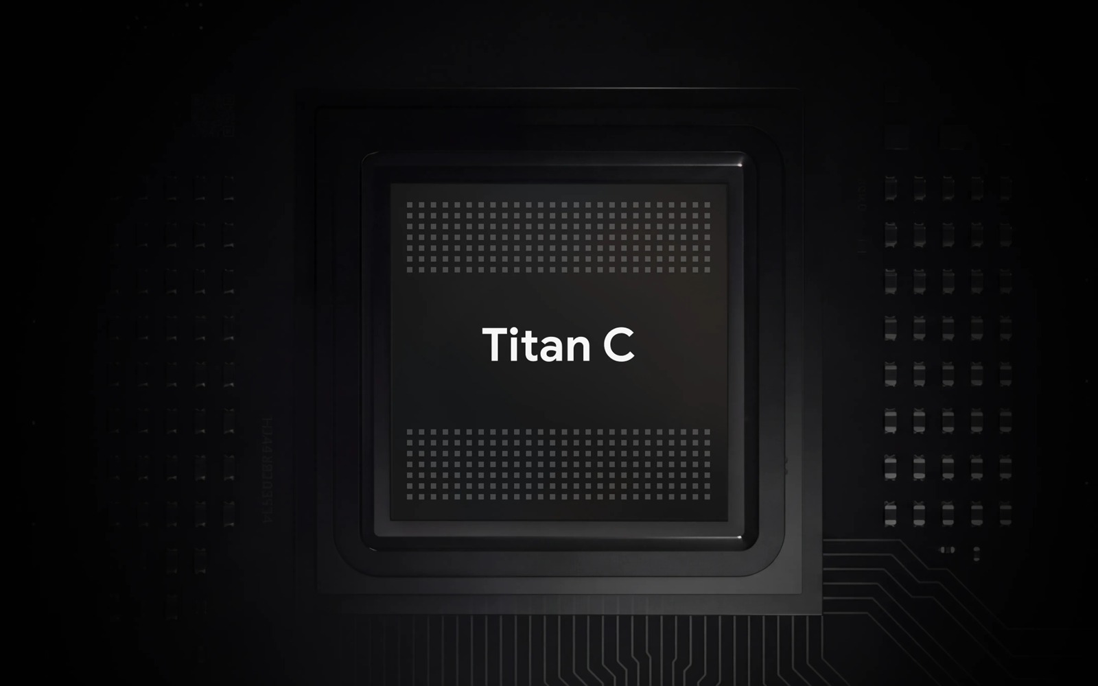 Google Titan C security chip illustration for Googlebook laptops.