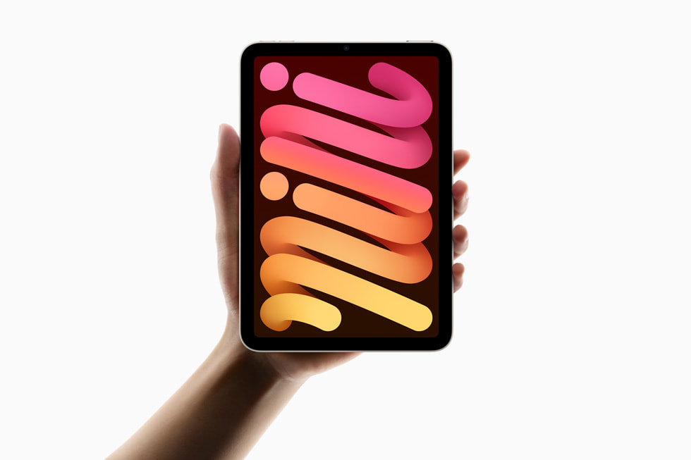 The current A17 Pro iPad mini shown here uses an LCD. Image: Apple.