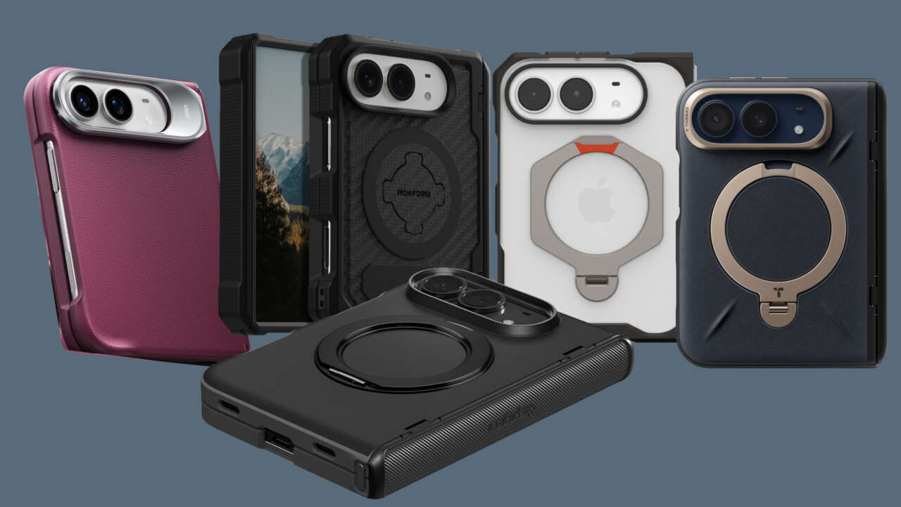 Five iPhone Duo cases: ESR Atelier, Rokform Rugged, UAG Mouve XTE, Spigen Slim Armor Pro S and TORRAS Ostand Q3 VegSkin.