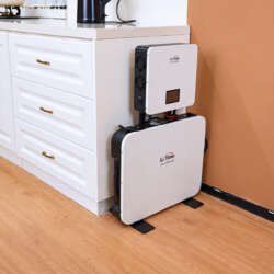 LiTime Lares K1 standing beside kitchen cabinets in the supplied lifestyle photograph