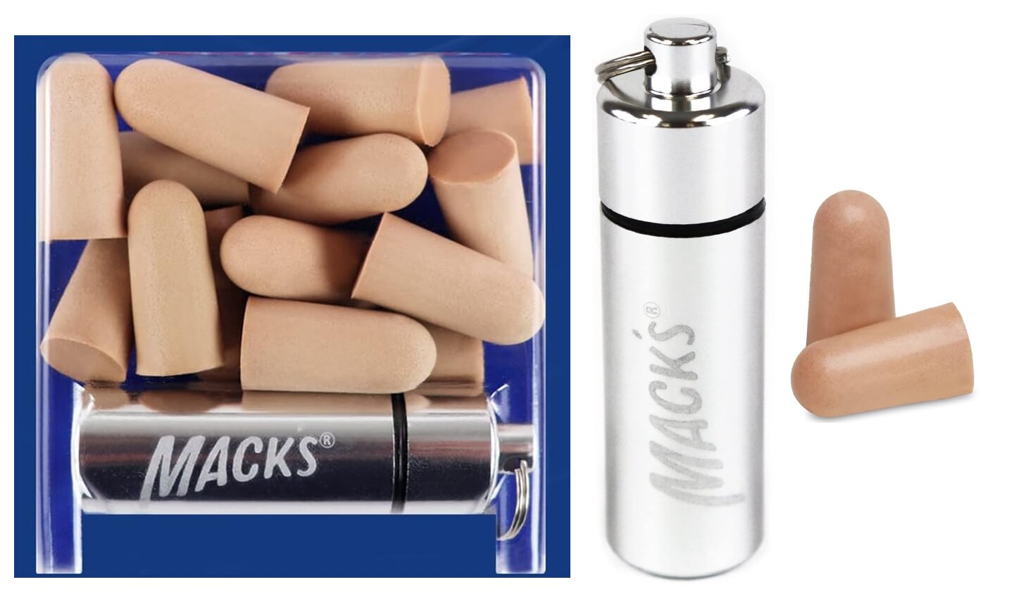 Mack's foam earplugs and carry case