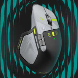 Logitech MX Master 4 Developer Edition with silver, black and lime detailing.