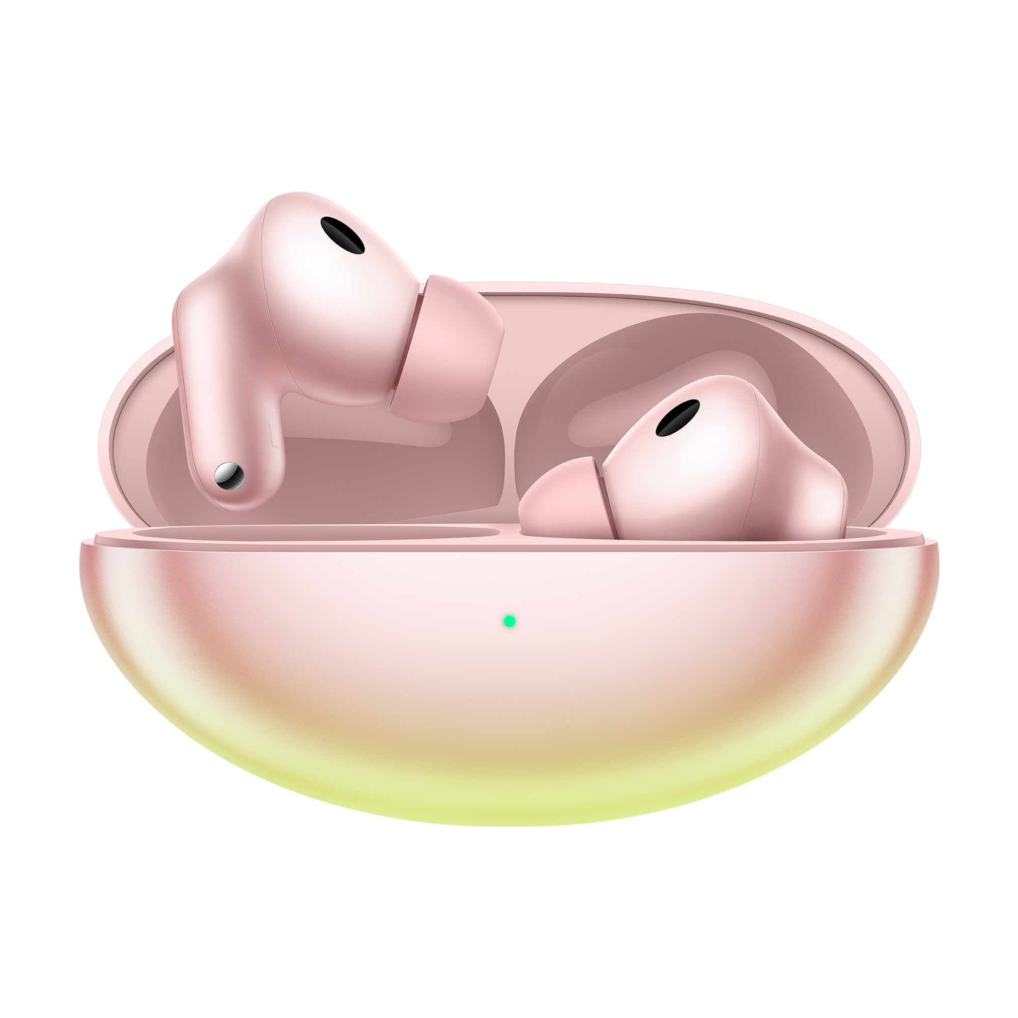 Huawei FreeBuds Neo earbuds and charging case in Nebula Pink