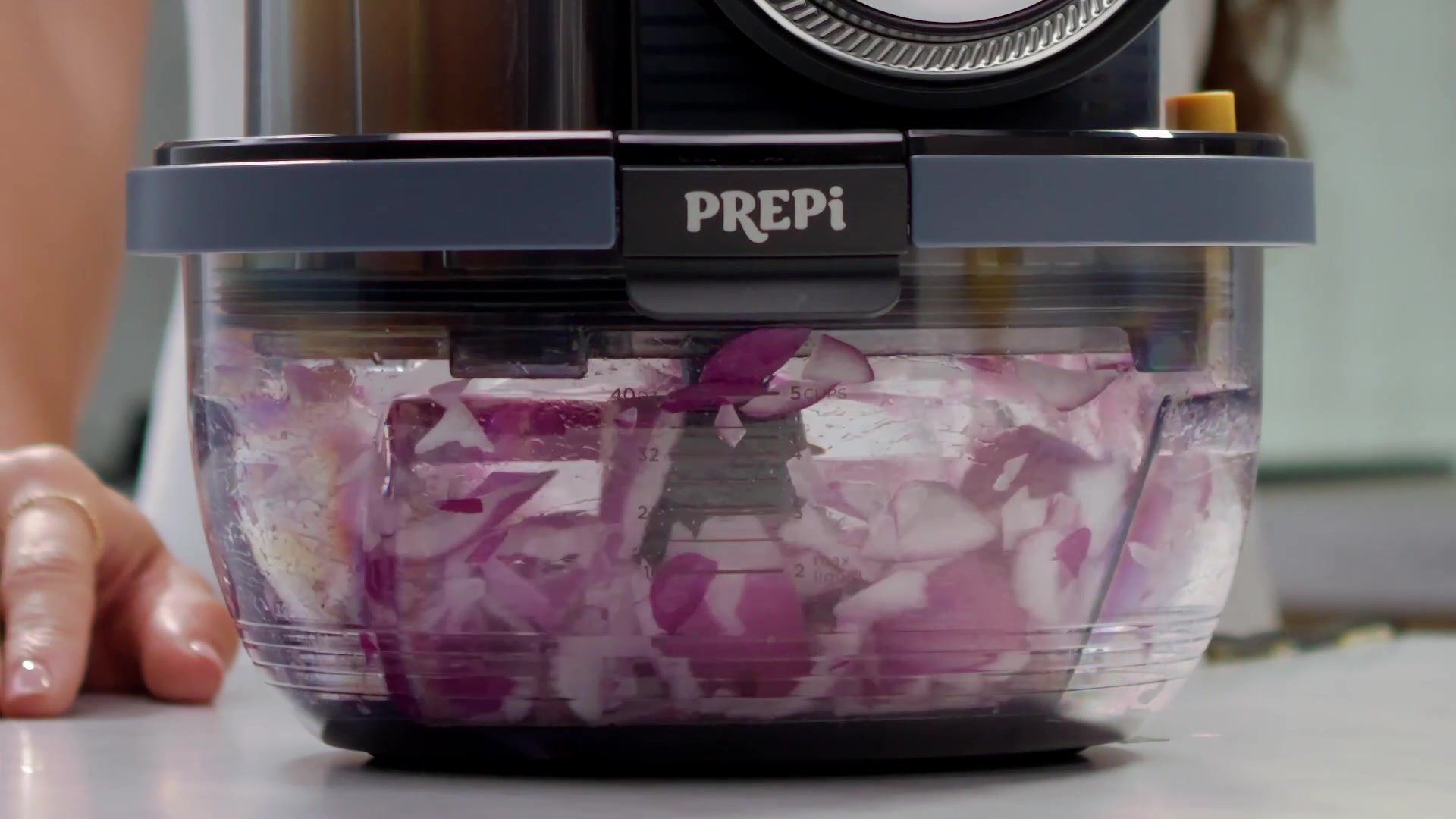 Chopped onion inside the PREPi bowl in Ninja’s launch video.