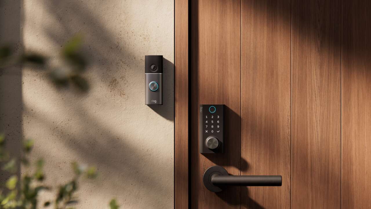 Ring Smart Lock in an official doorway scene