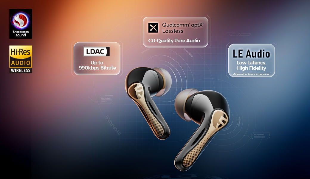 Soundpeats Air5 Pro+ official LDAC, aptX Lossless and LE Audio codec overview