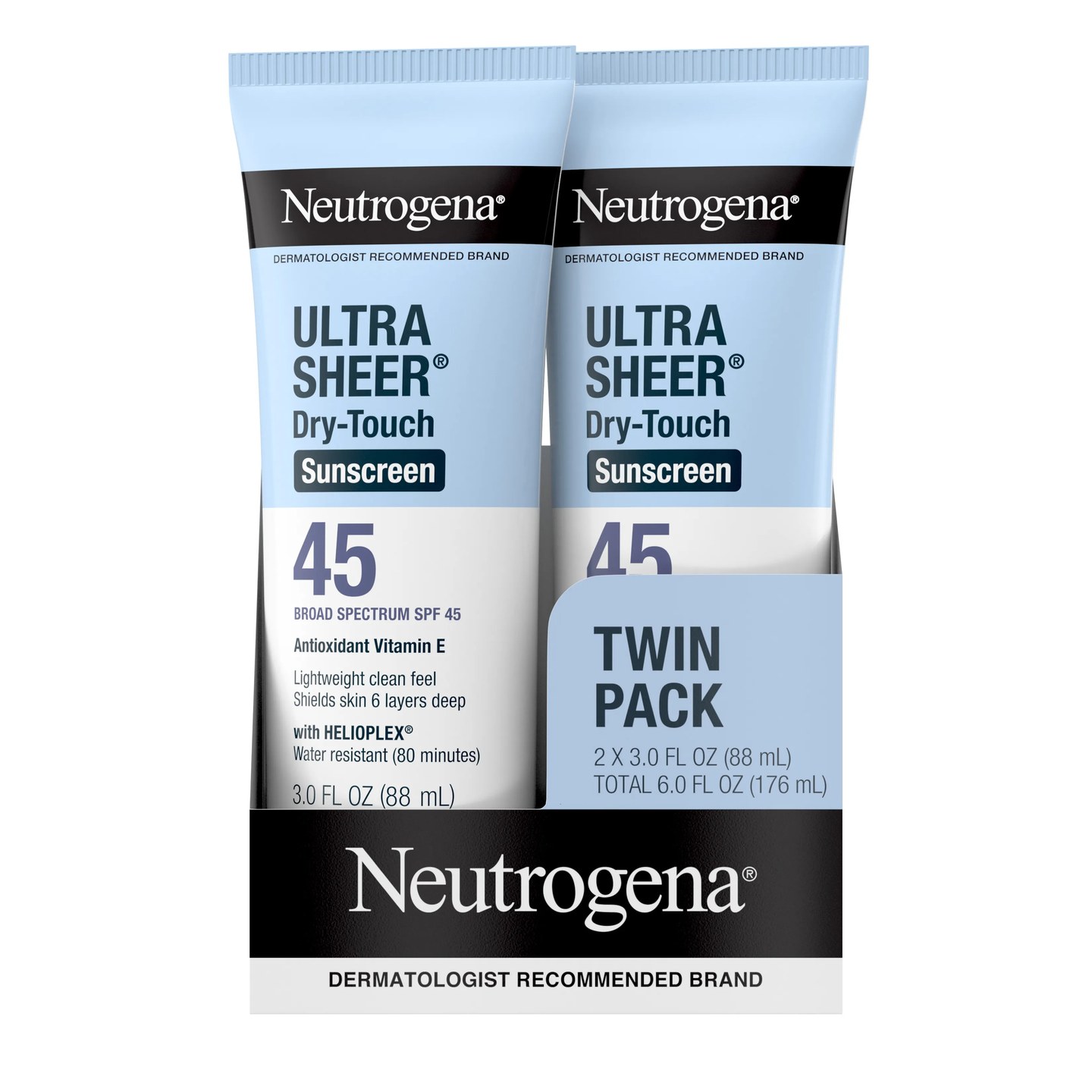 Neutrogena SPF 45 sunscreen twin pack