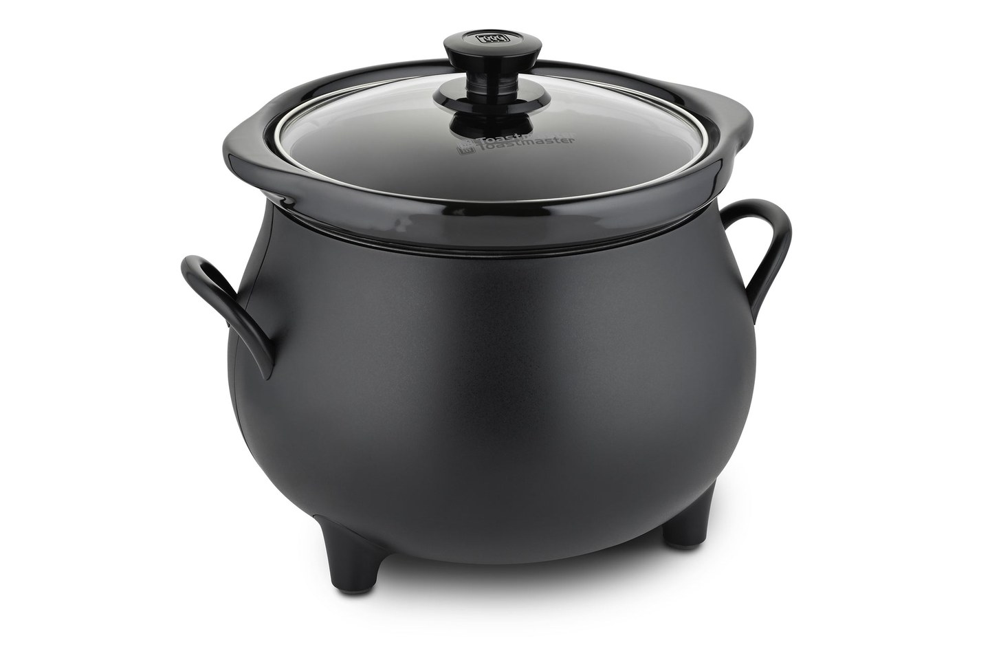 The cauldron-shaped housing, side handles and glass lid. Image: Select Brands.
