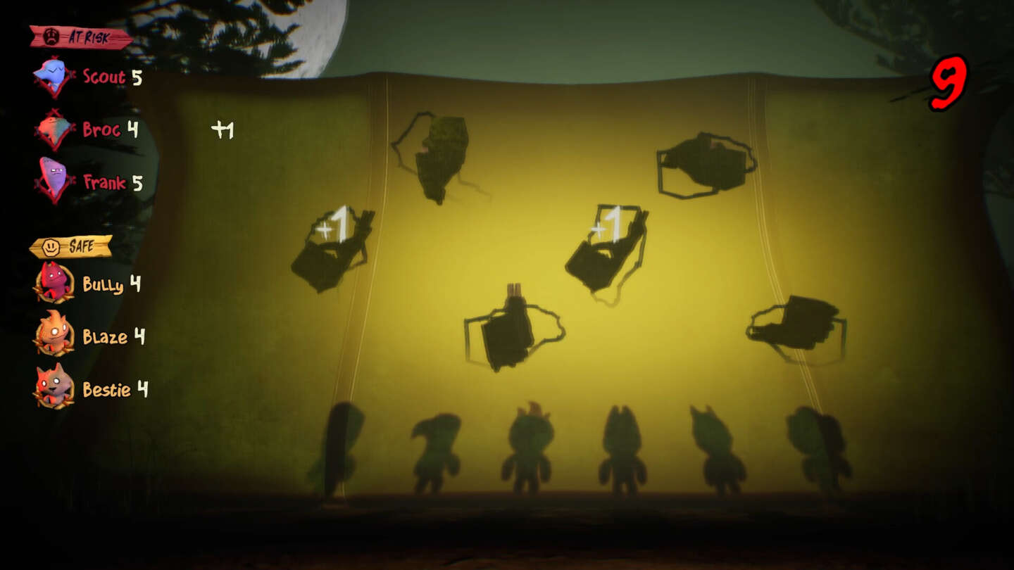 Shadow Puppets uses hand silhouettes as its puzzle. Image: Jackbox Games.