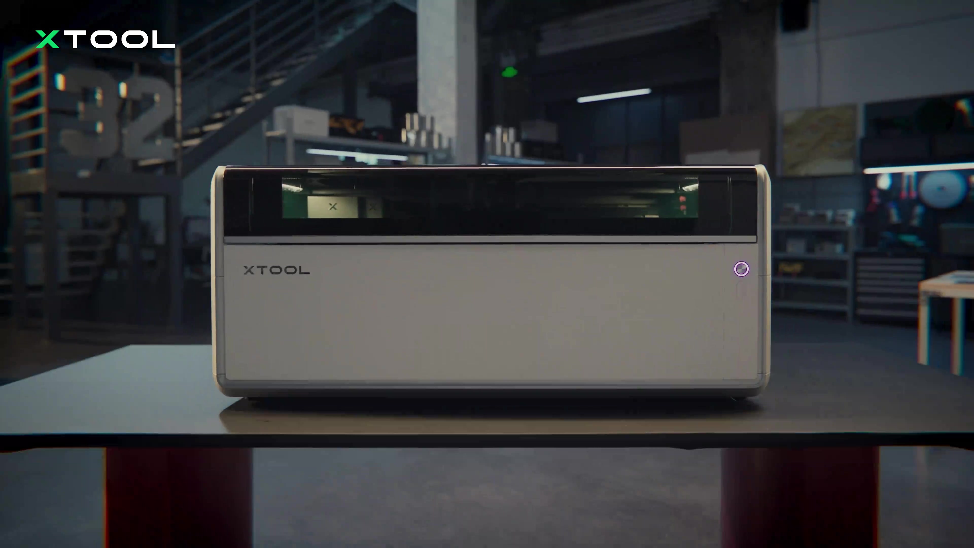 xTool X1 in a working craft studio, from xTool’s official workshop video